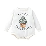 Newborn Baby Girl Boy Christmas Outfits Long Sleeve Santa Romper Sweatshirt Oversized Sweater Fall Tops