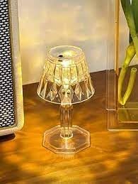 Cordless Table Lamp Portable Crystal White Glass Plastic Lamps with Golden Bulb Light for Desk Reading Bedroom Living Room Restaurant Outdoor Office Small Nightstand Lamp (Pack of 2)-image-33