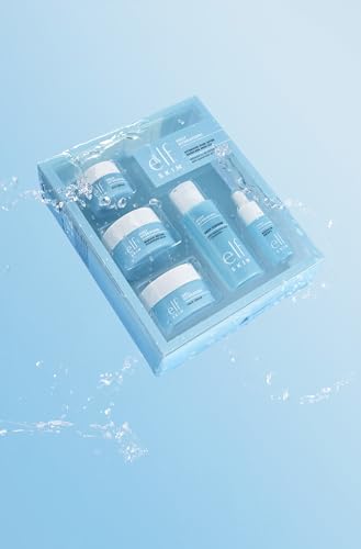e.l.f. SKIN Hydrated Ever After Skincare Mini Kit, Reiniger, Make-Up Entferner, Feuchtigkeitscreme & Augencreme Für Hydratisierte Haut, Reisefreundlich, Vegan & Tierversuchsfrei