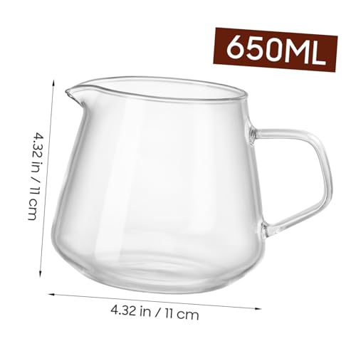 KICHOUSE Tetera eléctrica de vidrio 650ml resistente al calor miniatura 2