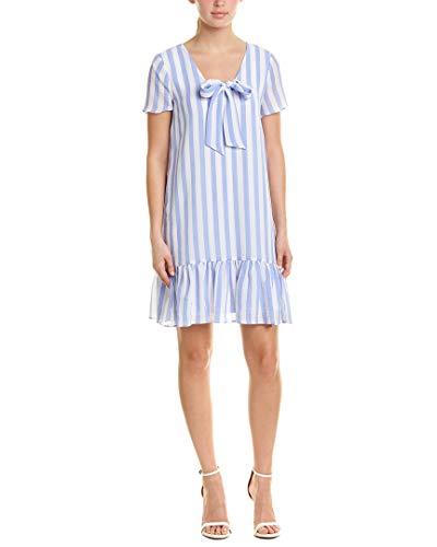 Avec Les Filles Dresses Womens Striped Lace Up Shift Dress