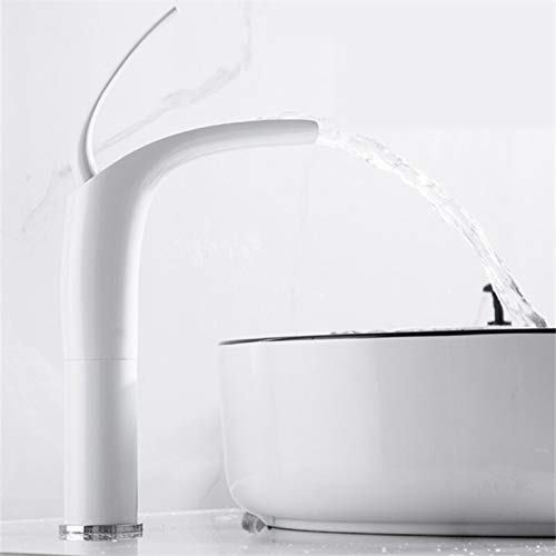 Mitigeur de lavabo cascade en laiton noir avec cartouche céramique pour eau chaude et froide