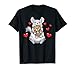 Kawaii Chinchilla Peluche Cœur Rongeur Chinchilla T-Shirt