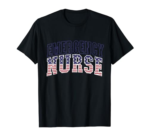 Emergency Department 4th of July Flag Emergency Room Nurse T-Shirt