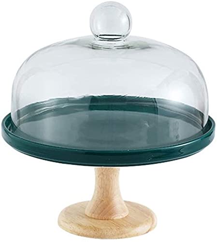 European Cake Stand with Dome, Household Multifunctional Cake Stand Party Wedding Banquet Banquet Cake Cake Dome Bread Decoration Plate Cake Stand, Multifunctional Serving Platter (Size : Medium)