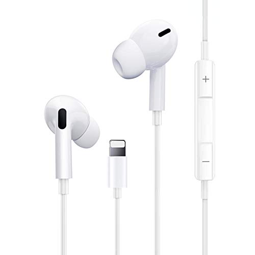 Auriculares Auriculares para iPhone,Auriculares Deportivos con Cable con Micrófono y Control de Volumen,Compatibles con iPhone 12 Pro /...