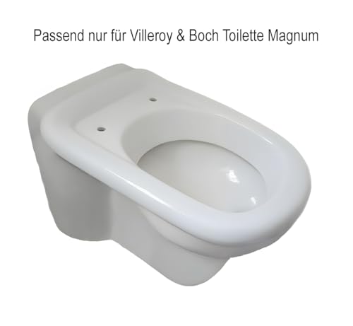 Grünblatt WC Sitz 515239 passend für Villeroy & Boch Toilette Magnum, Absenkautomatik und abnehmbar zur Reinigung, Duroplast (weiss)