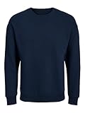 Type de produit : sweat-shirt JACK & JONES Jjebradley Sweat Crew Noos Pls Homme Maillot de survêtement, Blazer Bleu Marine., 4XL Grande taille