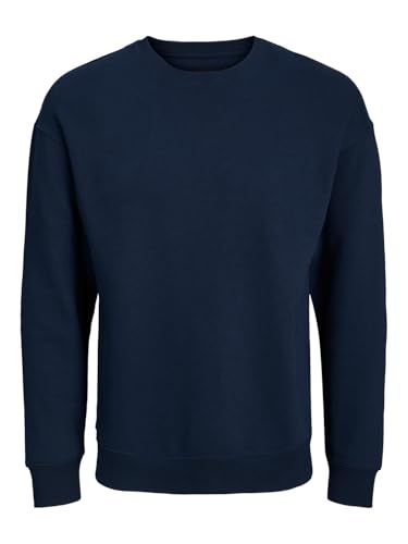 JACK & JONES Jjebradley Sudadera Crew Noos, Sudadera Hombre, Marino, L