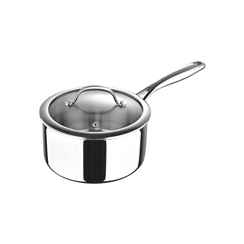 MasterPro Sartén de acero inoxidable con tapa de cristal, 18 cm, Argent 3