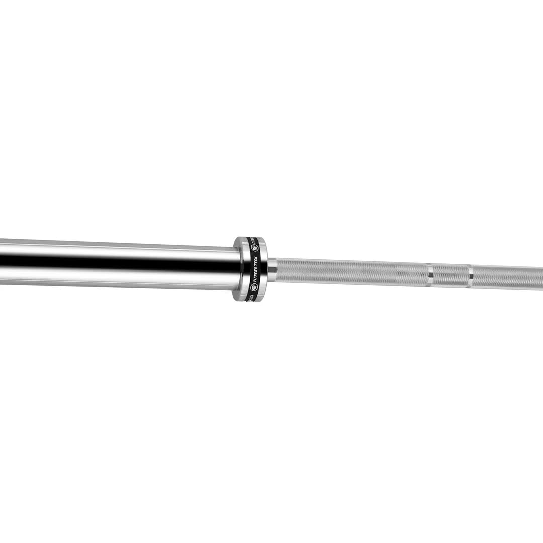 Barre de musculation olympique sans roulements, chromée, convient pour disques de 50 mm de diamètre, poids maximum admis 230 kg, 220 cm x 50 mm, 20 kg