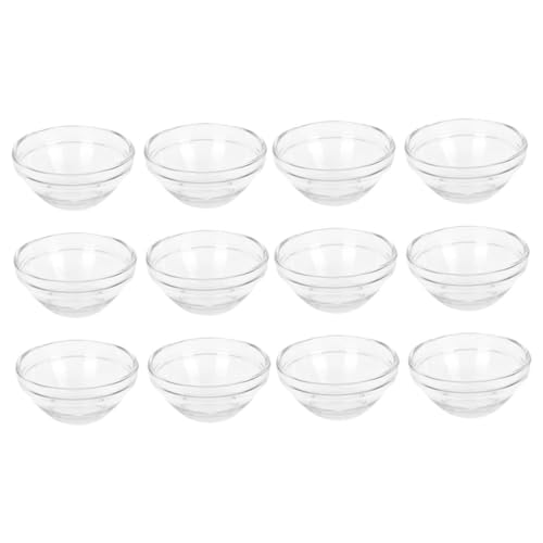 NOLITOY 12個 美容室エッセンシャルオイルボウル 小鉢 甘いカップ ゼリーマスク mixing bowl facial mask DIYフェイシャルマスクボウル DIYマスクボウル ガラス