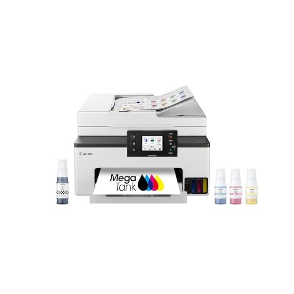 Canon Megatank GX2020 All-in-One Wireless Supertank [Megatank] Printer | Print, Copy and Scan| Mobile Printing |2.7″ LCD Color Touchscreen | Auto Document Feeder and Auto Duplex Printing