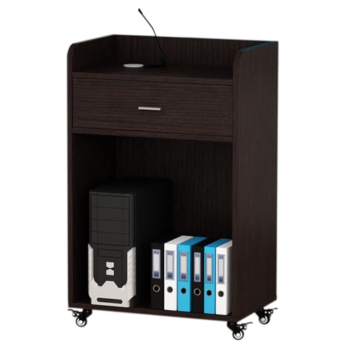 ړ LX^[t @\tfXN`FbNAEgJE^[ cp |[^u ߉\ ړȒP ubNEH[ibgF 63X40X100CM,Black Walnut Color-63X40X100CM