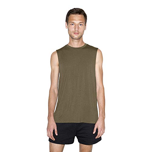 Débardeur homme vert American Apparel en modal le haut fluide idéal pour vos sorties estivales