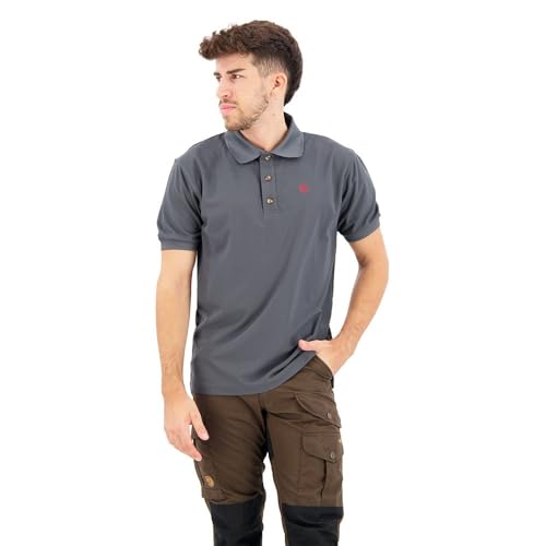 Fjällräven Herren Kurzarm-Polohemd Crowley Pique, Mountain Grey, L,...