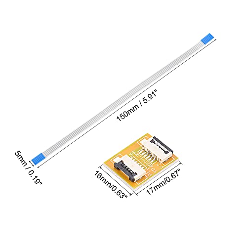Kit conector extensión PCB 4 pines y cable plano flexible miniatura 2