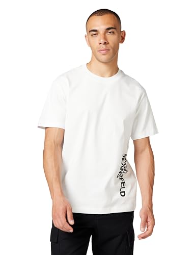 Karl Lagerfeld Jeans Homme regular t-shirt en coton noir et blanc