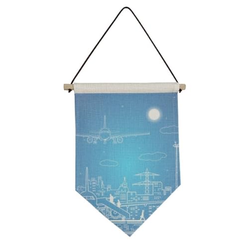 Toile drapeau à suspendre Metropolis City décoration murale