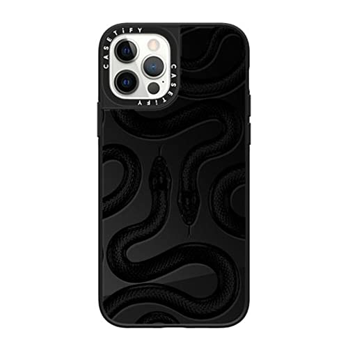Coque miroir pour iPhone 12 Pro antichoc MagSafe avec motif Kingsnake