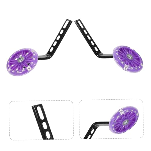 1 par de ruedas de entrenamiento para bicicleta con función de parpadeo silencioso y kit estabilizador de alta resistencia para ciclismo seguro y estable compatible con bicicletas miniatura 5