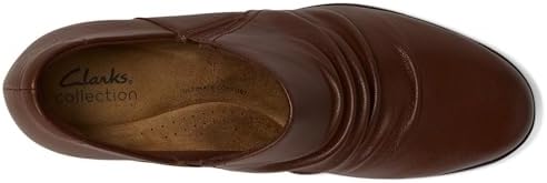 Clarks Sapato feminino Emily2 Cove, Couro bronze britânico, 36