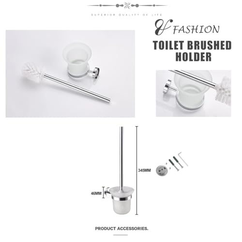 Accessoires de Salle de Bain Ensemble de 3 Pièces Inox Porte-Serviettes et Papier