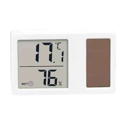 Baby Room Thermometer Hygrometer Desktop Große Anzeige Innenhome Solar Power Temperatur Feuchtigkeit Messgerät Genauige Heimzubehör