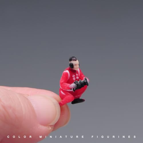 Figuras de equipo de Pit Stop escala 1/64 roja miniatura 3