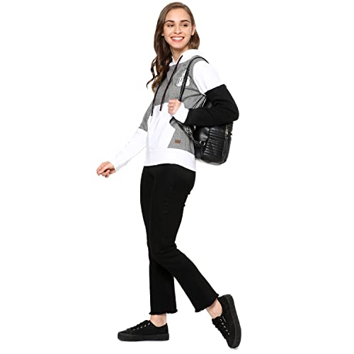 Image of Campus Sutra Women's Cotton Hooded Neck Sweatshirt