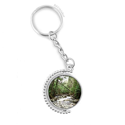 Porte-clés sciences flux d'eau rotatif pour sac à dos et clés de maison nature