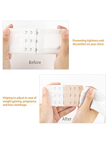Uxcell 3Pcs Lady 2 X 3 Hook And Eye Tape Extension Bra Extender White One Size #TOP5