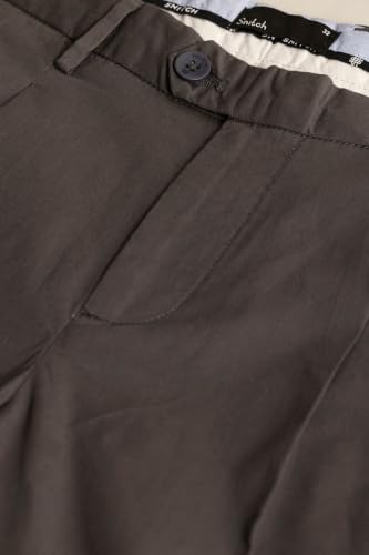 Image of SNITCH Dark Brown Slim Fit Cotton Trousers