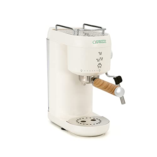 Cafetera Express Semiautomática Caprizze Hikari 1400 W 20 Bares con Vaporizador y Espumador USB incluido Color Blanco Mate