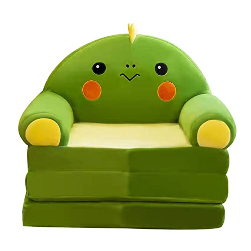 Caluself Plush Foldable Kids Sofa,2 in 1 Children Sofa Bed Backrest Armchair Cute Cartoon Children Couch,Lazy Sofa Children Flip Open Sofa Bed for Living Room Bedroom(Without Liner Filler)