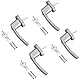 AUTOUTLET Fenstergriffe abschließbar, 4pcs Fenstersicherung Kinder Fensterschloss Aluminium in Stiftlänge 35mm, abschliessbarer Fenstergriff mit 8 Schlüsseln für Fenstertür Balkontür usw(Grau)