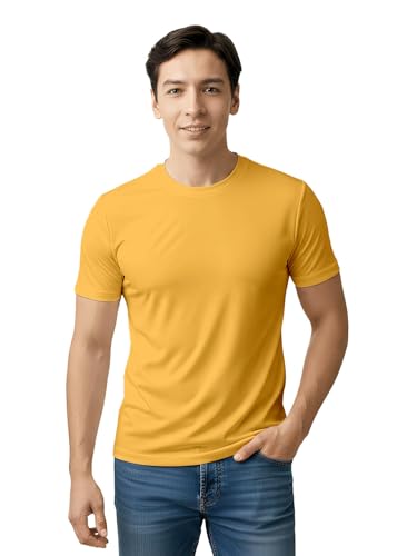 Image of Gym T Shirts for Men Workout | Sports Tshirt for Man | Running Mens T-Shirts | Polyester Men's T Shirt | Quick Dry fit Training Active Wear | Badminton Football Jersey Tshirts