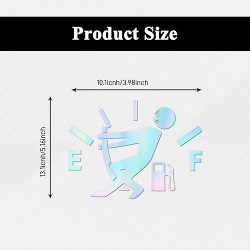 Image of Funny Car Stickers, High Gas Consumption Decal Auto Fuel Tank Cover Sticker, Universal Car Decor Accessories Fuel Gage Empty Decal for Men and Women, Fit Cars, SUVs, Trucks, Motorcycles (Colorful)