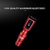 Rocket Rotary Pen with Rainbow Battery tattoo kit build in jump start mode, Type C charging, 1500mAh Battery Power Supply. Rotary Machine Kit Complete Tattoo (Red)