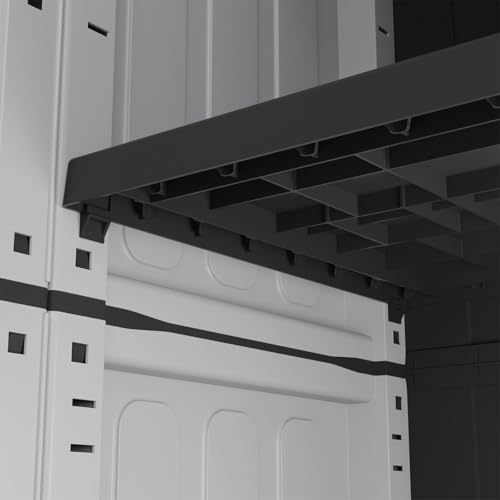 Armoire de rangement garage et buanderie meuble haut gris 169 cm