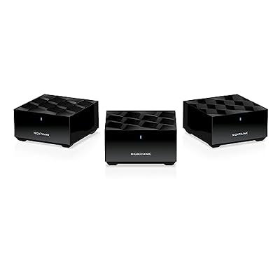 NETGEAR Nighthawk Advanced Whole Home Mesh WiFi 6 System (MK63S) with Free Armor Security – AX1800 Router with 2 Satellite Extenders, Coverage up to 4,500 sq. ft. and 25+ Devices