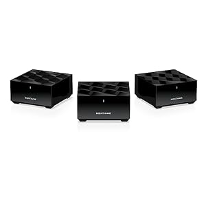 NETGEAR Nighthawk Sistema avanzado WiFi 6 de malla para todo el hogar (MK63S) con seguridad de armadura gratuita – Enrutador AX1800 con 2 extensores satélite, cobertura de hasta 4,500 pies cuadrados y más de 25 dispositivos