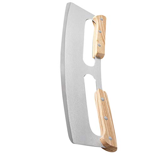 Yardwe Coupe-pizza Double Poignée Pour Découper Pizza Outil De Cuisine Acier Inoxydable Trancheuse à Pizza