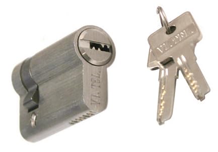 Mezzo Cilindro In Ottone Per Porta, Serratura A Mezzo Cilindro Ovale Antifurto, Serratura Interna Con 3 Chiavi Per Ingresso Porta D'ingresso, Blocchi Per Mobili (40mm (30+10) K11)