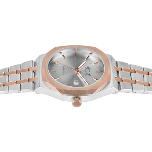 Image of Ajanta Quartz Vertex Dial Stainless Steel Date Display Watch for Men