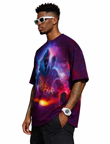 Image of STAND OUT All Over Printed Shiva, Krishna, Hanuman, Kali, Ram and Ravana, Ramayan, Bagavath Githa, Buddha Religious, Spiritual, Hindu Gods T-Shirts