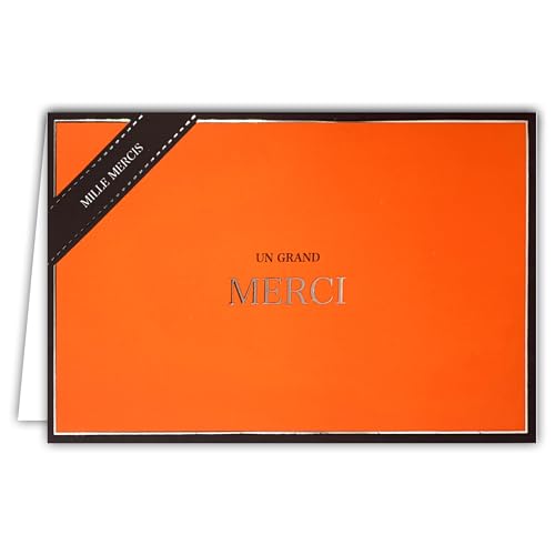 69-5166 Carte de Remerciements Un Grand Merci Mille Mercis – Carte de Vœux Prestige en Or Doré Brillant – Idée Cadeau Élégante – Avec Enveloppe...