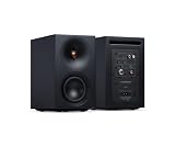 Cambridge Audio L/R S - 100W Diffusori Stereo Attivi Compatti con Bluetooth aptX HD, USB Audio, Ingressi Aux & Ottico, Uscita Subwoofer, Telecomando, Room Positioning, DynamEQ – Nero