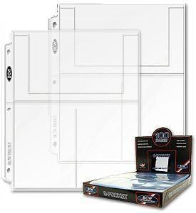 BCWPro 3-Pocket Photo Protector Sleeves | 40 Count | 4"x6" Photos | Acid-Free, PVC-Free | Archival Quality
