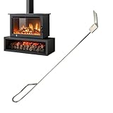 Rascador de Cenizas,Utensilio de Limpieza Resistente Atizador | Rastrillo Alargado Chimenea Carbón - Para BBQ Fogón Horno Pizza Estufa Leña Ahumadores Parrillada Patio Trasero